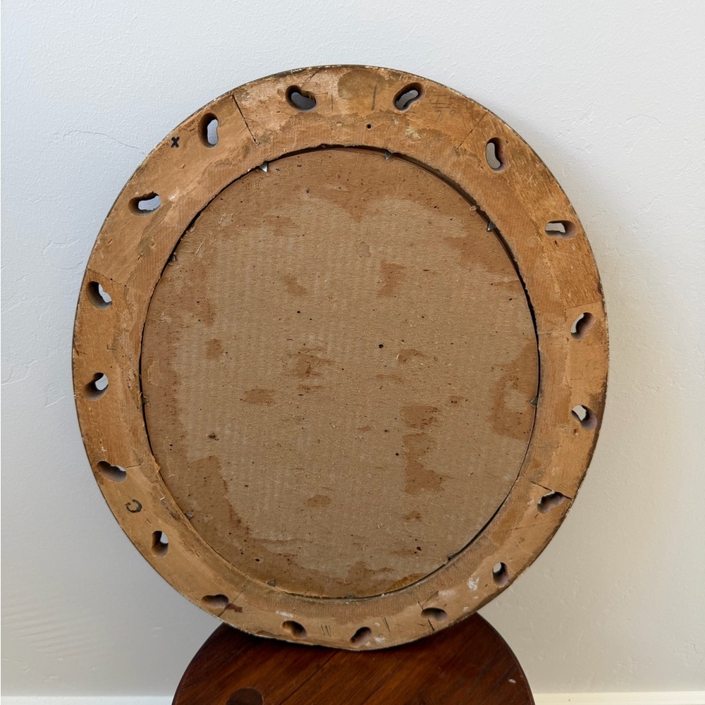 Antique French “the reading” gold oval wood antique vintage frame gorgeous - Picture 4 of 4